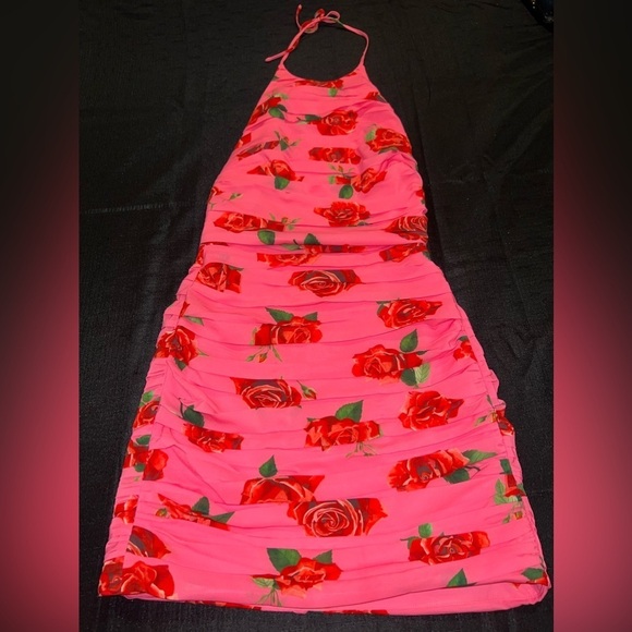 Sau Lee Sonia Floral-Print Ruched Halter Minidress - Picture 5 of 11